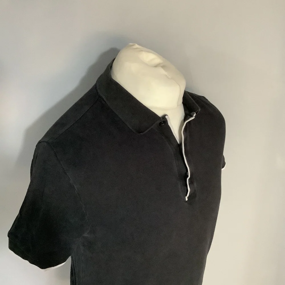 Versace Polo Shirt - Size M - Black - Pique Cotton - P2P 19โ - Picture 7 of 8